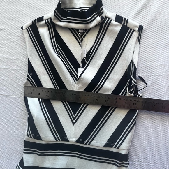 Derek Lam Monochrome Striped Midi Dress - Picture 4 of 8